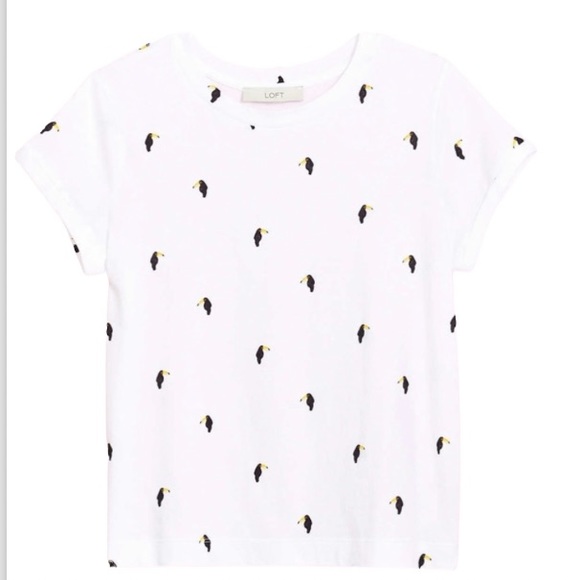 LOFT Tops - LOFT Toucan Crew Tee size small